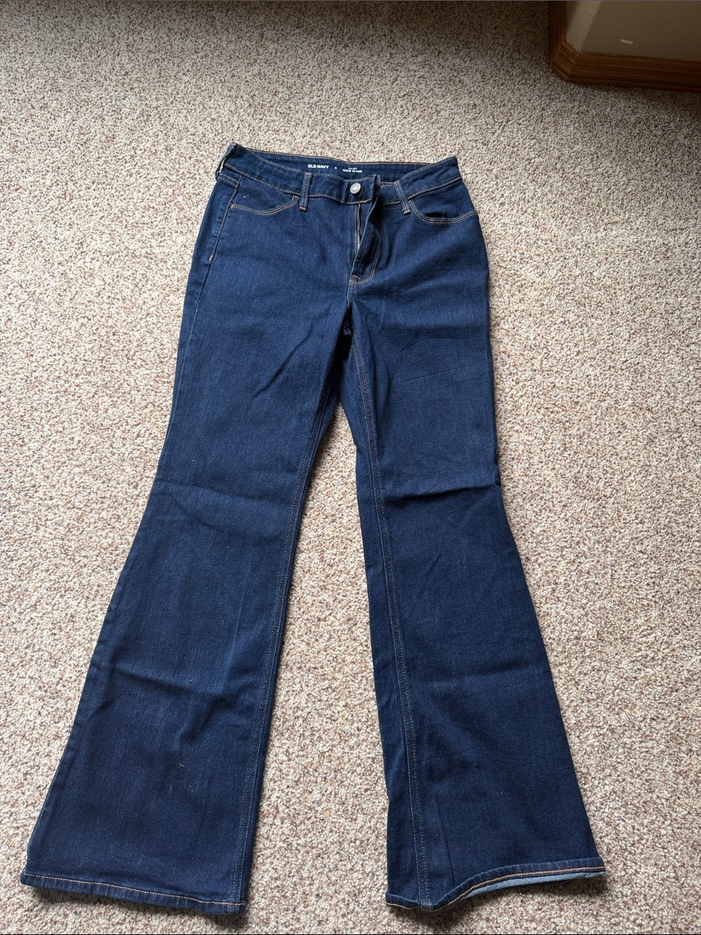 Old Navy Dark Blue Flare Jeans for Women